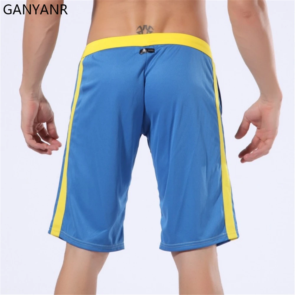 GANYANR Running Shorts Men Gym Sport Crossfit Fitness Training Basketball Workout Soccer Jogging Bodybuilder Sportswear Tennis
