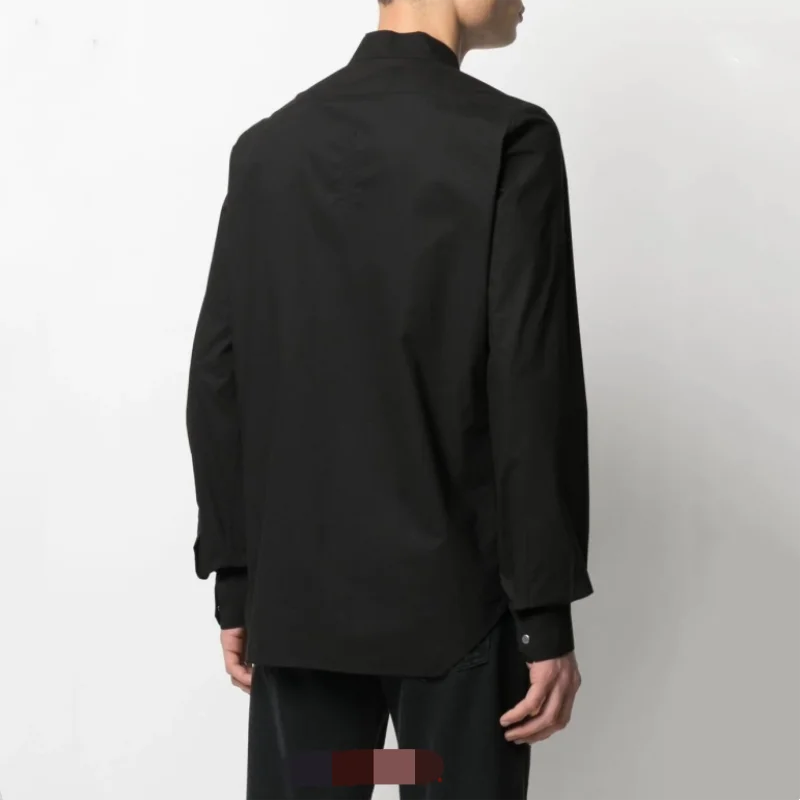 Men's Long Sleeve Shirt Spring And Autumn New Mature Gentleman Personality Korean V Collar Leisure Loose Large Shirt