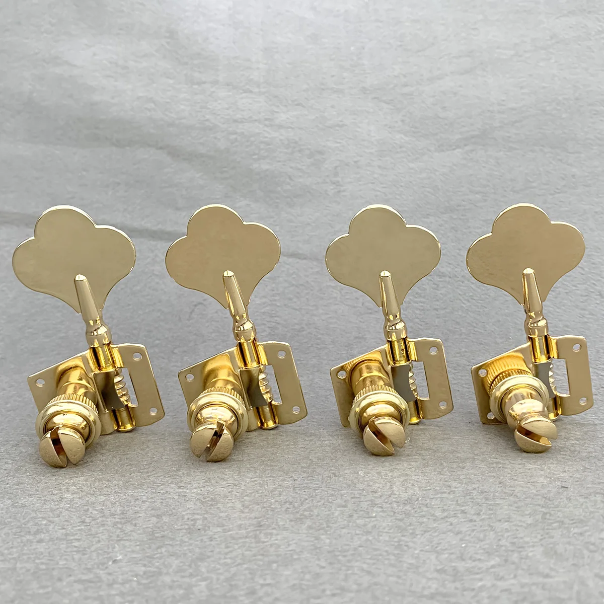 FLEOR 4PCS Electric Bass Machine Heads Tuners 4R Gold for Right Handed Bass 4-String