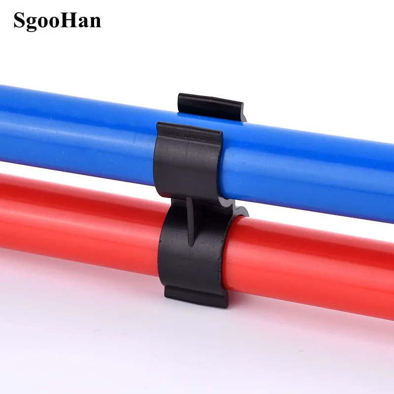 2~20 Pcs 25mm  Type H PVC Pipe Clamps  Double U Type Aquarium Fish Tank Fitting Agricultural Irrigation Garden Water Pipe Suppor