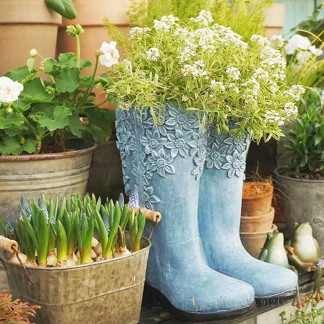 Stivali da pioggia creativi vaso da fiori secchio per ombrellone balcone giardino all aperto cortile della Villa decorazione da giardinaggio decorazione AliExpress