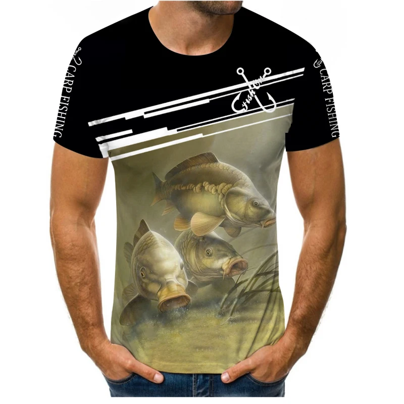 Beautiful Carp Fishing 3D All Over Print men t shirt Harajuku Fashion Short sleeve shirt summer streetwear Unisex tshirt xxs-6xl