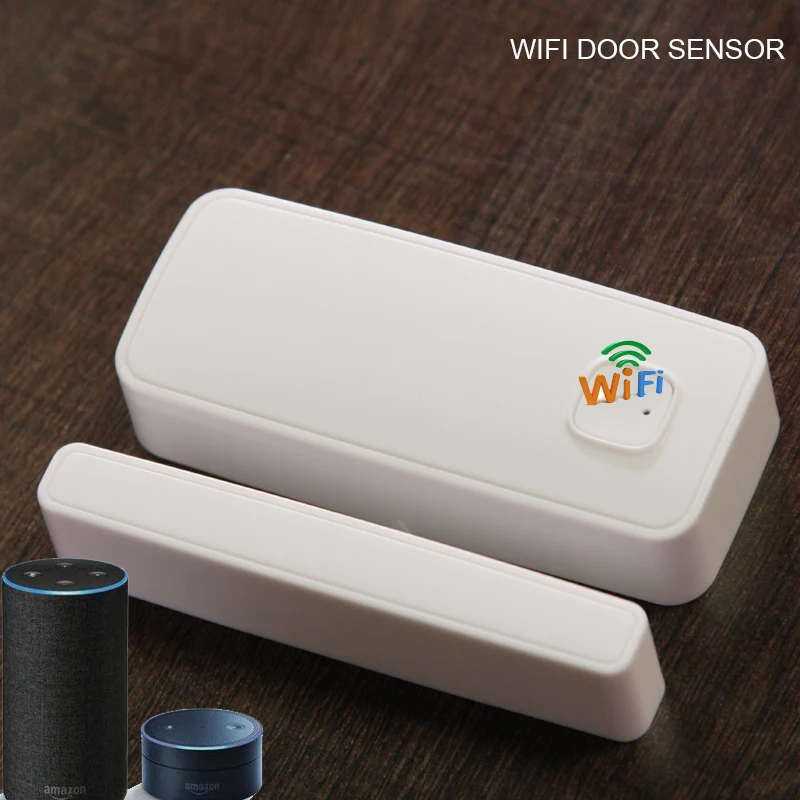 Tuya Smart Wifi Door Sensor Open / Close Detector App Notification Battery Operated Support Alexa Google Home No Need Hub