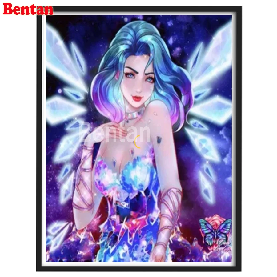 5D DIY diamond painting Cartoon Butterfly Angel diamond embroidery cross stitch rhinestone wall sticker decor home Art