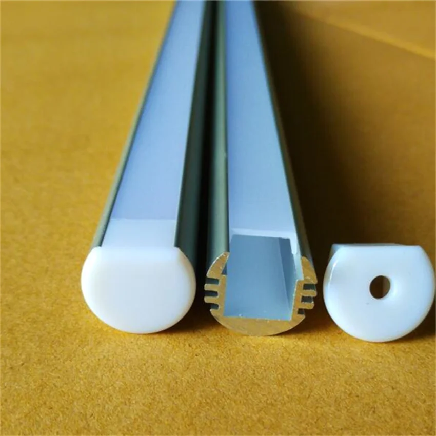 2m/pcs 18*16mm LED Alu Profile Round LED Aluminum Channel for 11mm Width LED Strip Light