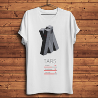 Interstellar cute Humor robot TARS funny Geek t shirt Men New White Casual Tshirt Unisex humorous droid geeker Streetwear Tee