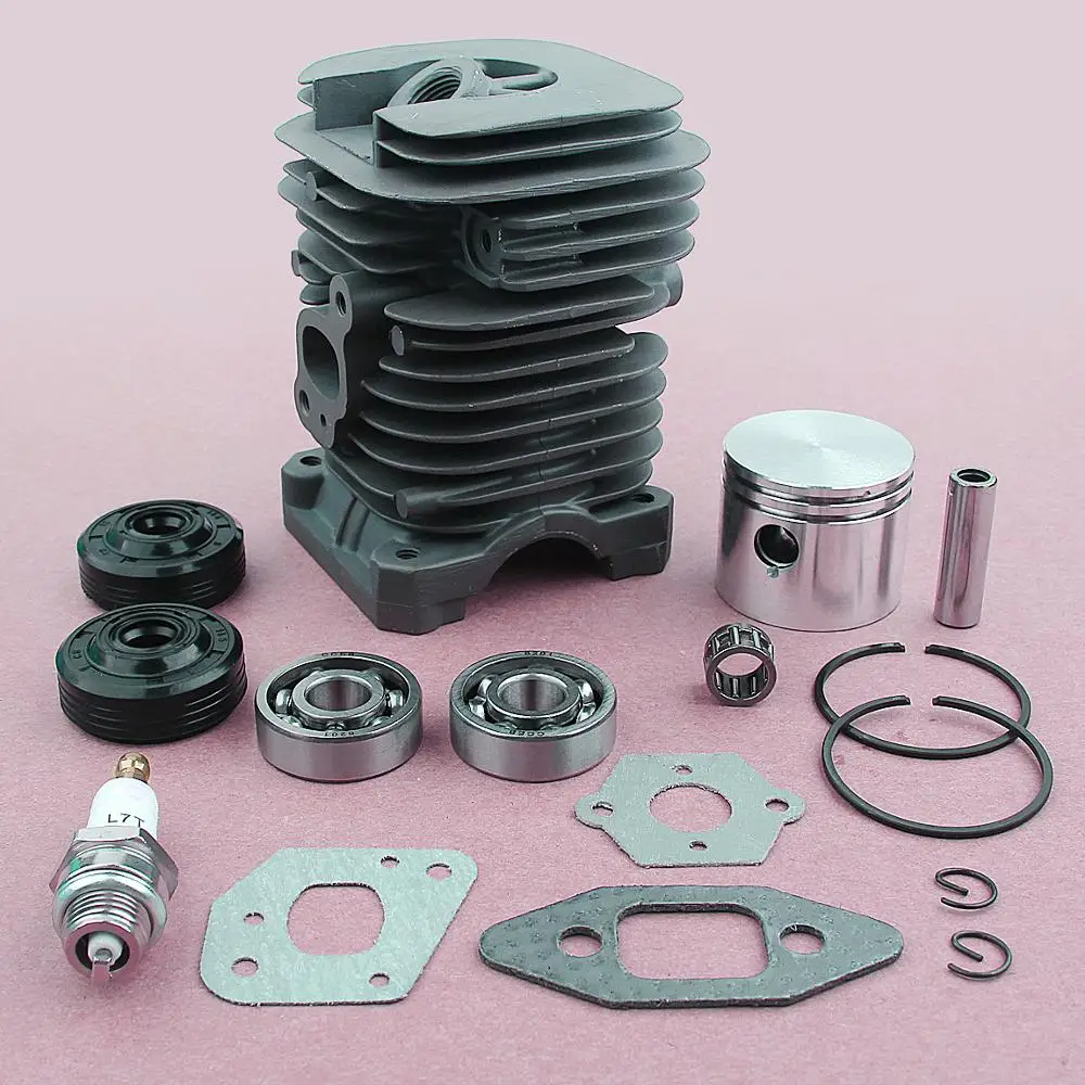 41.1Mm Gergaji Silinder dan Gasket Piston Assy Busi Beralur Bantalan Bola Kit untuk Mitra 350 Mitra 351