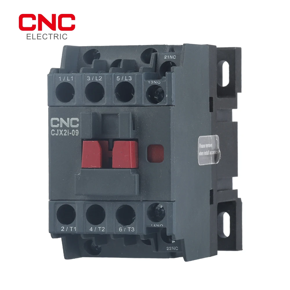 CNC CJX2i AC Contactor 3P 220V 50/60Hz 1NC+1NO Din Rail Mounted Household Modular 9A/12A/18A/25A/32A