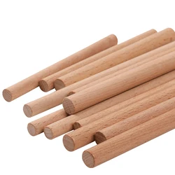 10pc Beech Wood Stick DIY Wood Craft  Wooden Pieces for Craft  Wooden Decoration Toys for Kids Room Deco