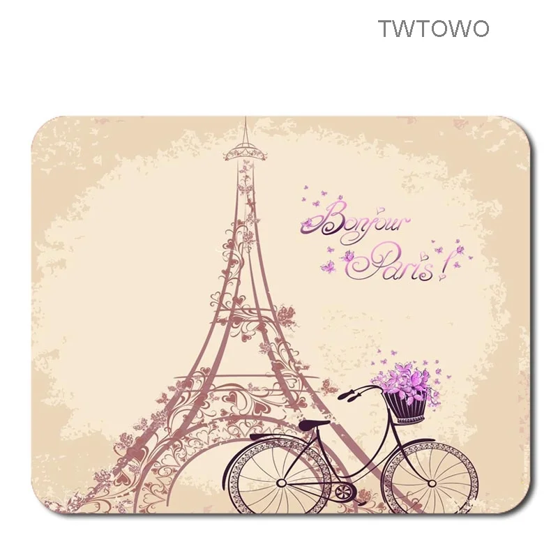 Eiffel Tower Love Paris Rectangle Mouse Pad Personalized Custom Standard Oblong Mouse Pad Gaming Mousepad In 220mm*180mm*2mm