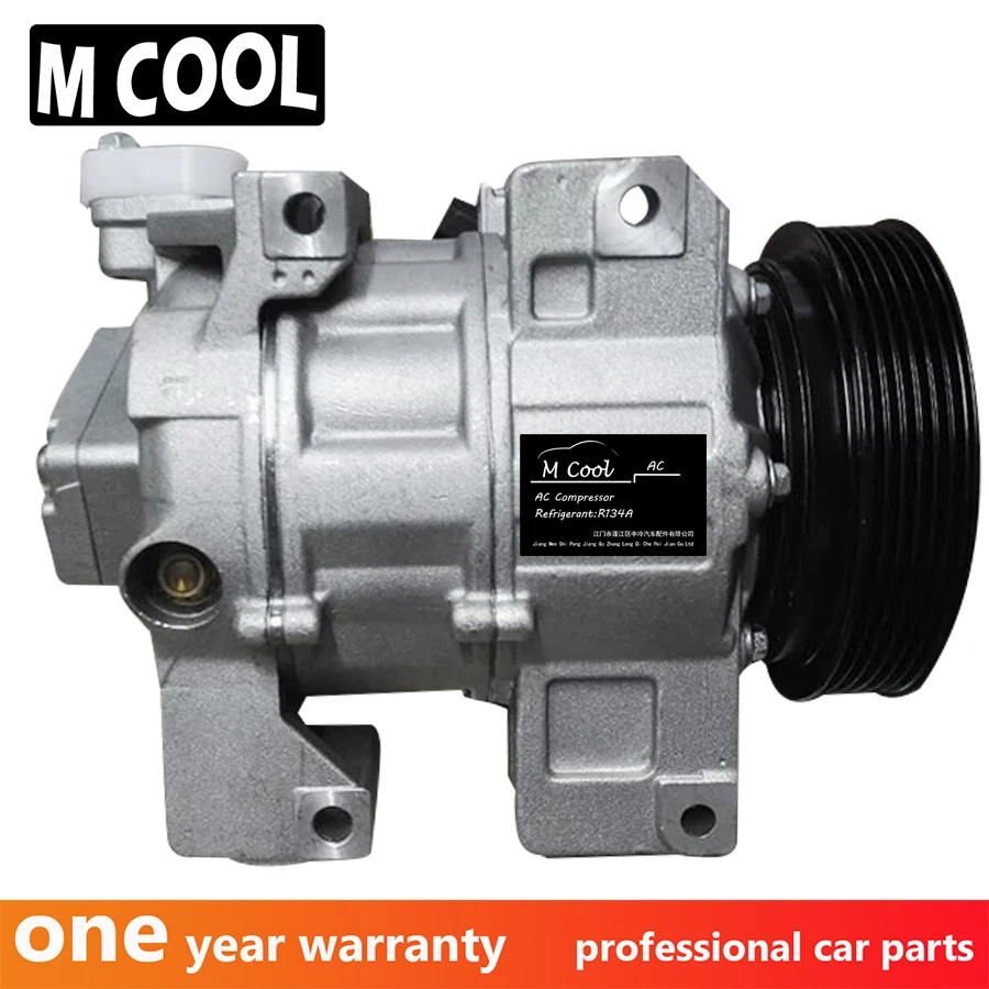 New AC Compressor For Nissan X-trail Auto A/C AC Compressor With Pulley Assy 6 Grooves 12v