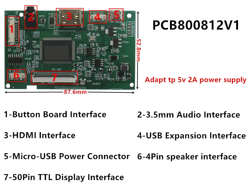 LCD Stick Control Board HDMI-Kompatibel VGA AV Für 800*480 AT070TN90 92 94 AT065TN14 20000938-00 30 31 Raspberry Pi Fahrer Bord