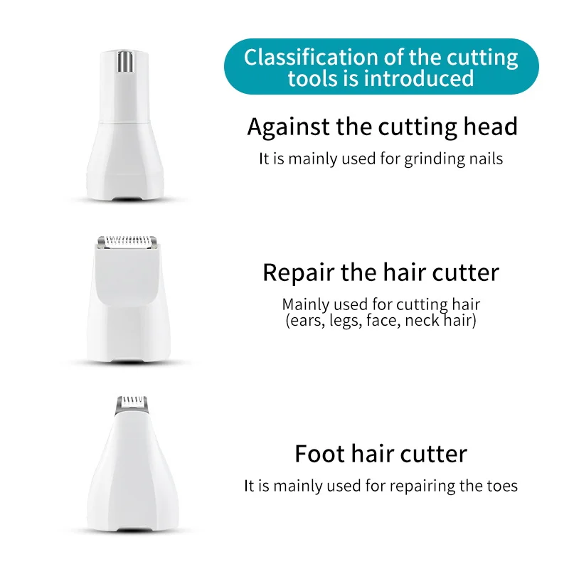 Многофункциональная машинка для груминга домашних питомцев 3 в 1, триммер для шерсти собак, кошек, машинка для стрижки ногтей и ног, триммер для шерсти с зарядкой от USB
