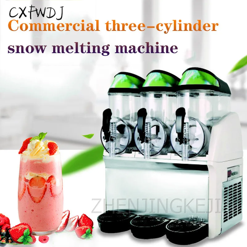 Commercial Cold Drink Machine Three-cylinder Juice Drink Machine Sand Ice Machine Self-service Stirring Snow Mud Machine