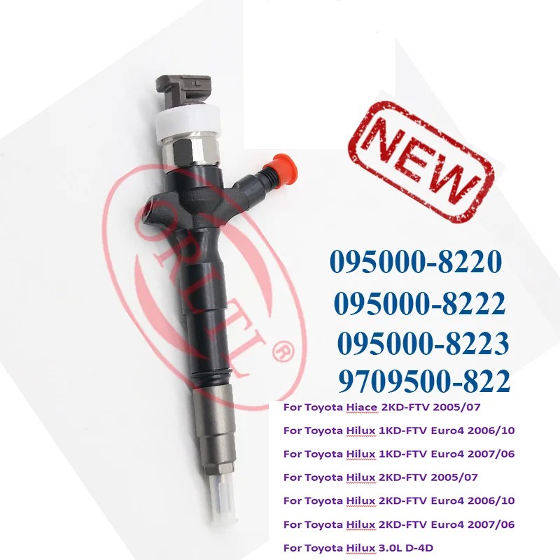 

ORLTL Diesel Injector 095000-8220 0950008220 095000-8222 095000-8223 NOZZLE 9709500-822 for Toyota Hiace Hilux