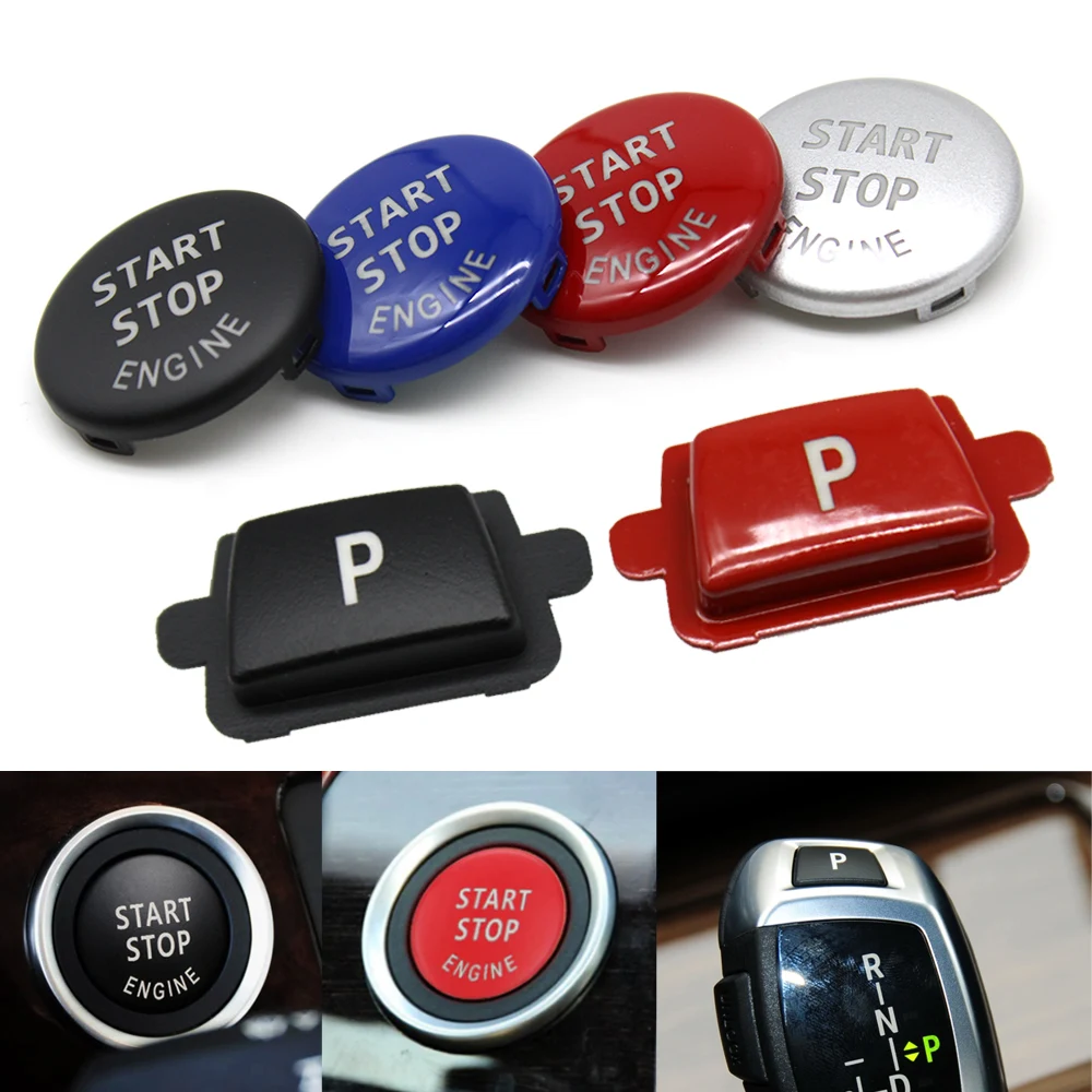 Engine Ignition Start Stop Button Gear Shift Lever Auto Parking P Switch Cap For BMW X5 X6 E70 E71 E72