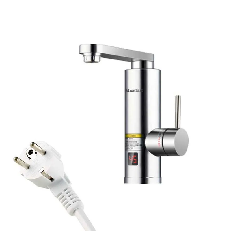 Kbxstart Pemanas Air Panas Listrik Instan Keuken Dapur Keran Led Kamar Mandi Desain Mewah Pemanas Pemanas Cepat 3 Detik