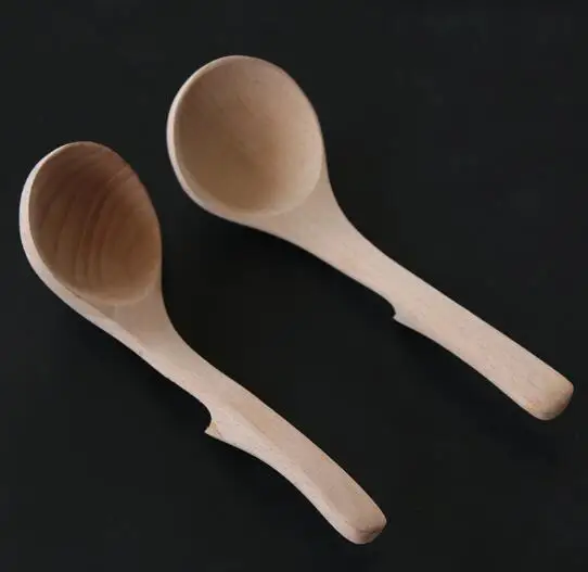 

Creative small soup spoon with beech