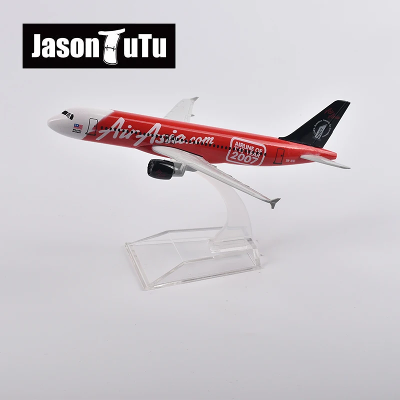 

JASON TUTU 16cm Air Asia 2007 Airbus A320 Airplane Model Plane Model Aircraft Diecast Metal 1/400 Scale Planes Factory Wholesale