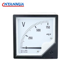 DC 6C2-V Analog Panel Voltmeter Pointer Type Volt Meter Voltmeter Ammete 80*80 Pointer Meter Voltmeter