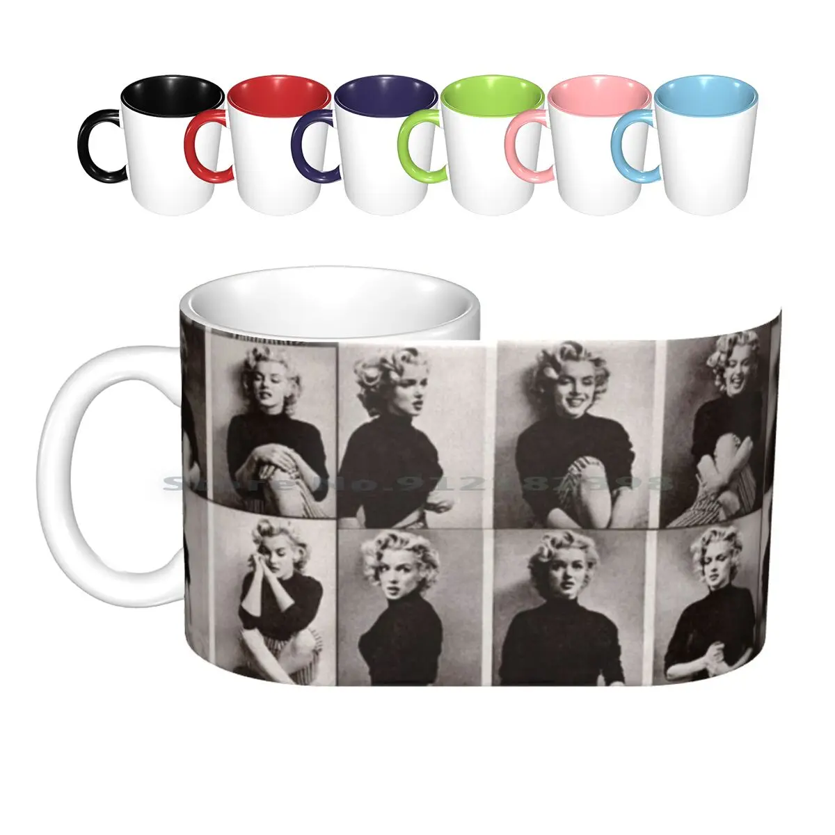 Marilyn Monroe Glamorous Reel Photoshoot Ceramic Mugs Coffee Cups Milk Tea Mug Marilyn Monroe Marilyn Monroe Glam Glamorous For