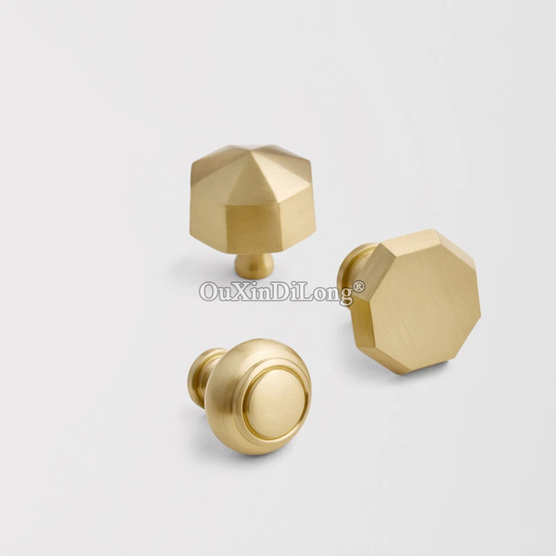 High Quality 20PCS European Pure Brass Cabinet Door Handles Cupboard Wardrobe Drawer Kitchen Wine Cabinet Pulls Handles & Knobs