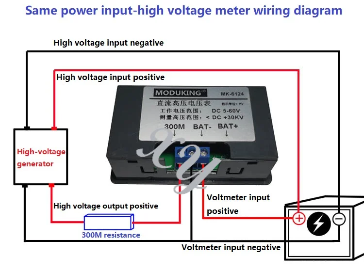 Dc30kv50kv medidor de alta tensão dc display digital voltímetro alta tensão tester gerador eletrostático 100v 5ma