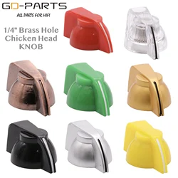 Plastic Chicken Head Knob Button For Hifi Audio Guitar BASS AMP Effect Pedal Overdrive Cabinet 1/4