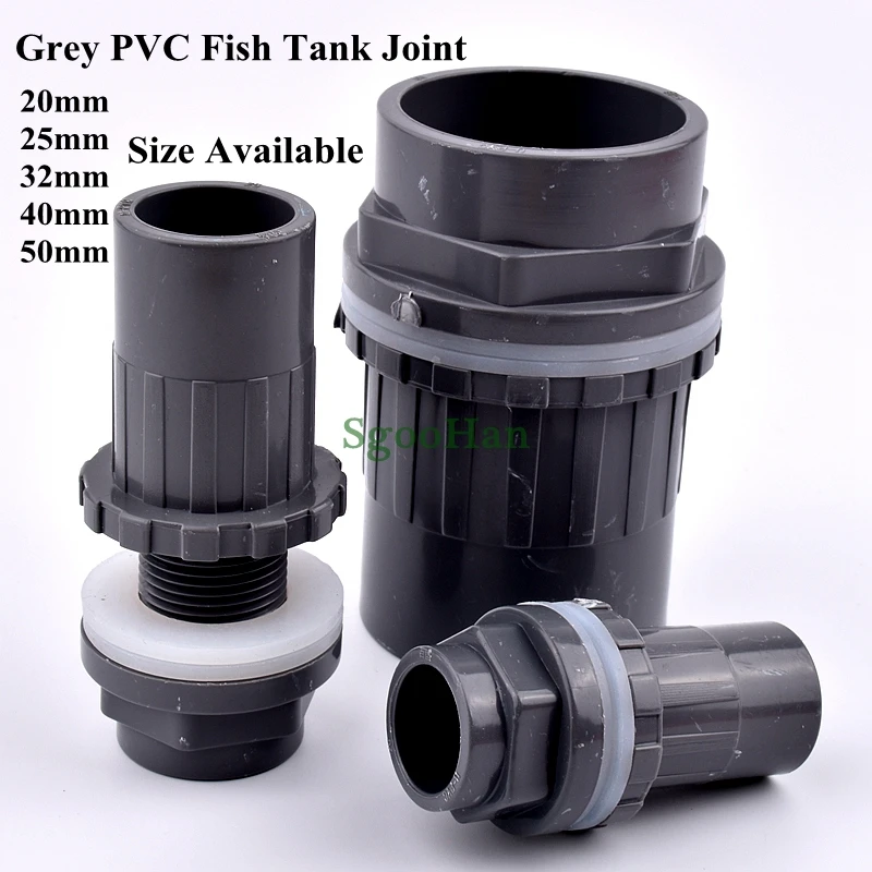 

ID 20~50mm PVC Pipe Connector Aquarium Thicken Fish Tank Drain Pipe Joints Garden Irrigation Water Supply Tube Drainage Parts