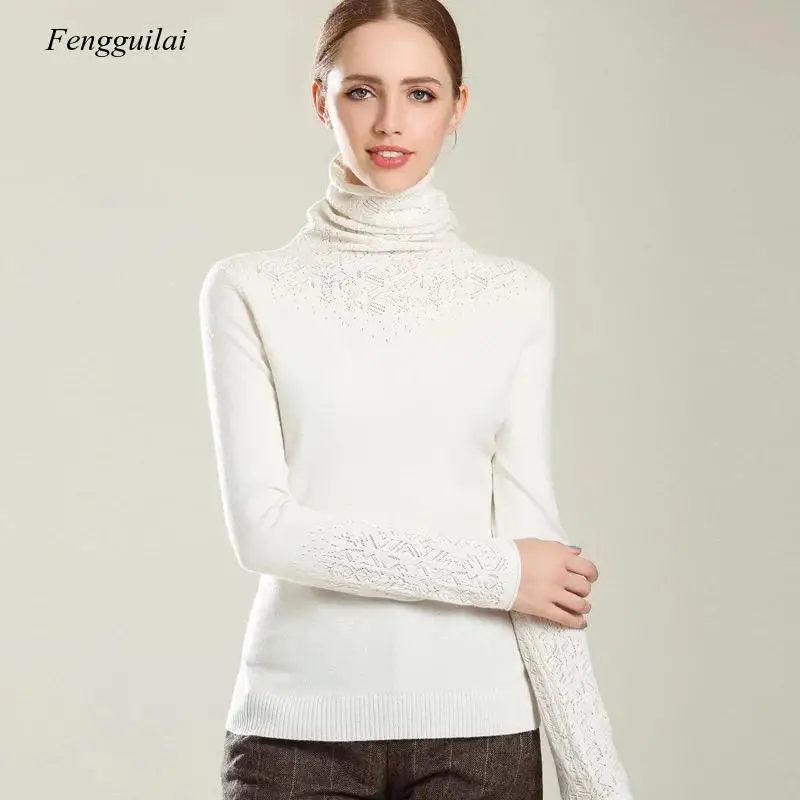 Turtleneck Women Clothing Long Sleeves Loose Solid Pullover Casual Fashion Sweater