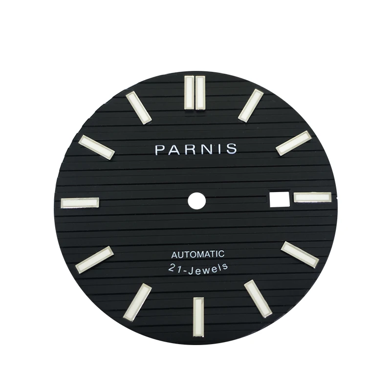 Parnis 34.5MM Blue Watch Dial Luminous Face Watch Parts Fit For 8215/2813 Movement Men's Watches Accessories