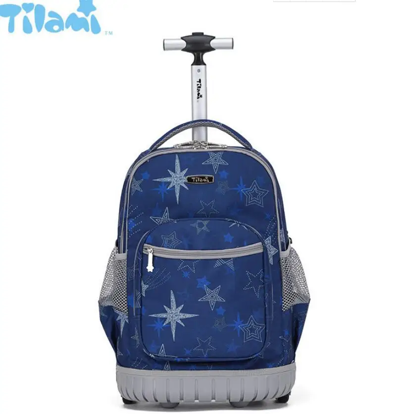 18 Inch 6 Wheels Rolling Luggage wheeled Backpacks for school  Children Travel trolley bag Wheeled backpacks School Trolley Bag