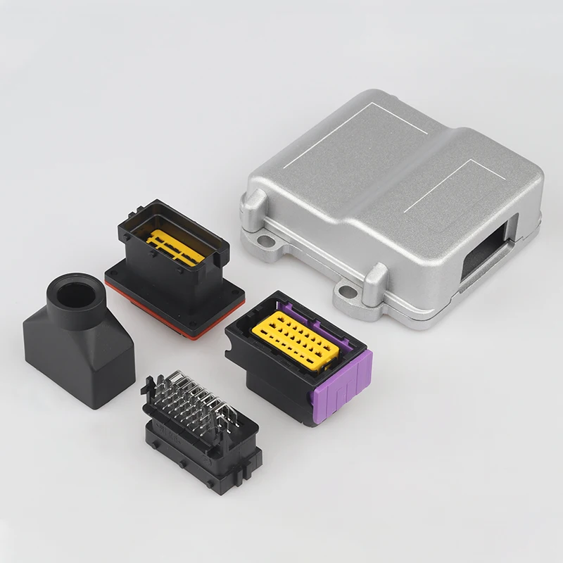 Modification of CNG computer with 24 hole waterproof connector for ECU harness plug of oil to gas project HCCPHPE24BGYB90F