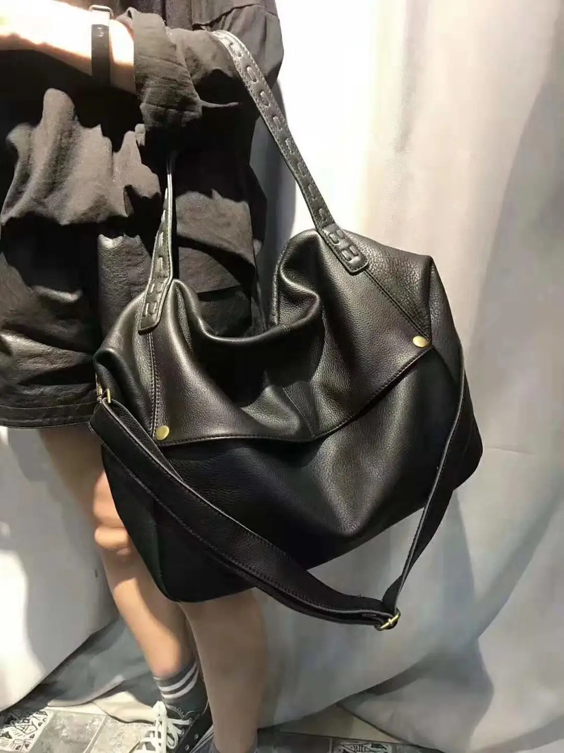 Top Qualität Handtaschen Frauen Echte Kuh Leder Tasche Große Tragbare Schulter Tasche Weibliche Casual Tote Umhängetasche Große Kapazität