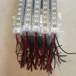 5pcs 0. 5m dwurzędowy CCT listwa Led twarda sztywna listwa DC12V ściemniacz do taśm LED ciepły biały biały do światło szafkowe reklamowych