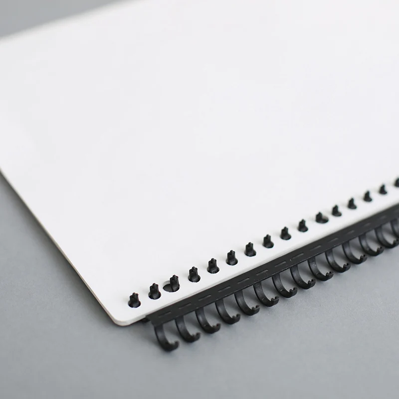 10pcs 16mm A4/A5/B6/A7 Binding Rings 30 Hole Loose-leaf Binding Strip Plastic Loose-leaf Ring Binding Clip Loose-leaf Buckle