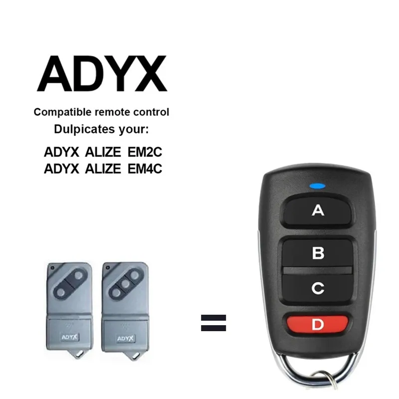 ADYX – télécommande pour porte de garage, 433mhz, 433.92 MHZ, code fixe