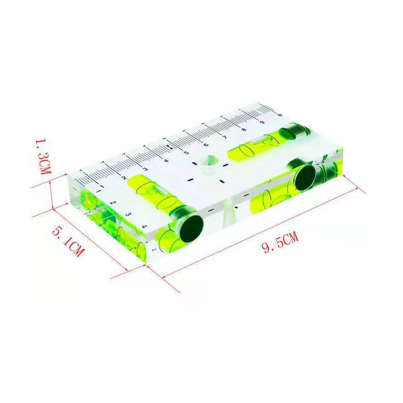 High Magnetic Ruler Precision Spirit Level Two Direction Magnetic Level Transparent Magnetic Level Bubble Horizontal Leveler