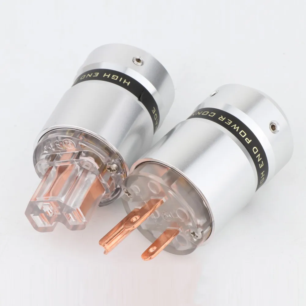 Preffair النحاس النقي الولايات المتحدة قابس طاقة ذكر أنثى غلاف من الألومنيوم موصل الطاقة التوصيل نسخة IEC قابس طاقة