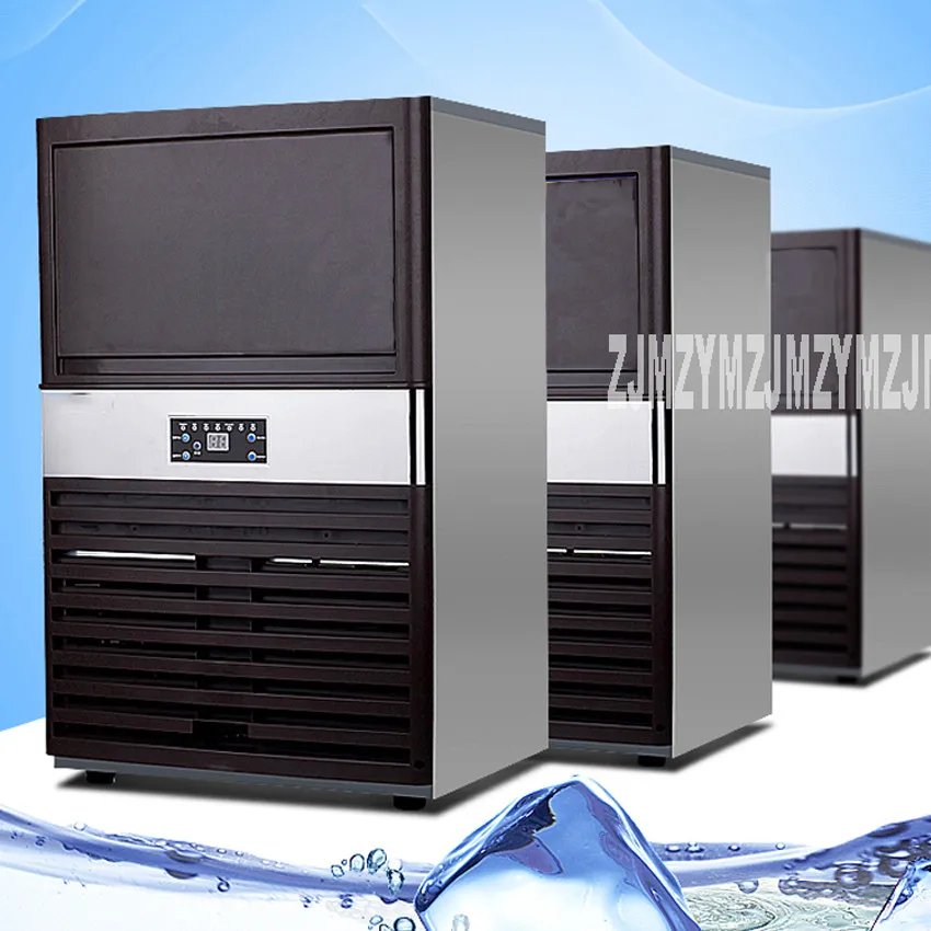 Máquina de hielo cuadrada pequeña automática para el hogar, máquina de hielo Comercial Grande para tienda de té, Bar, KTV, 100kg, 220V/110V, 430W, SK-80FA