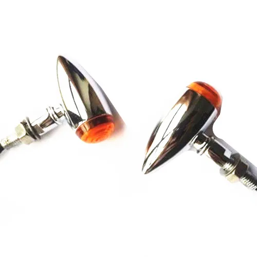 Chrome Amber Turn Signal Light for Harley Kawasaki Vulcan VN 650 750 1000 1700 Yamaha Raider Road Star VStar XV XVS Suzuki Honda