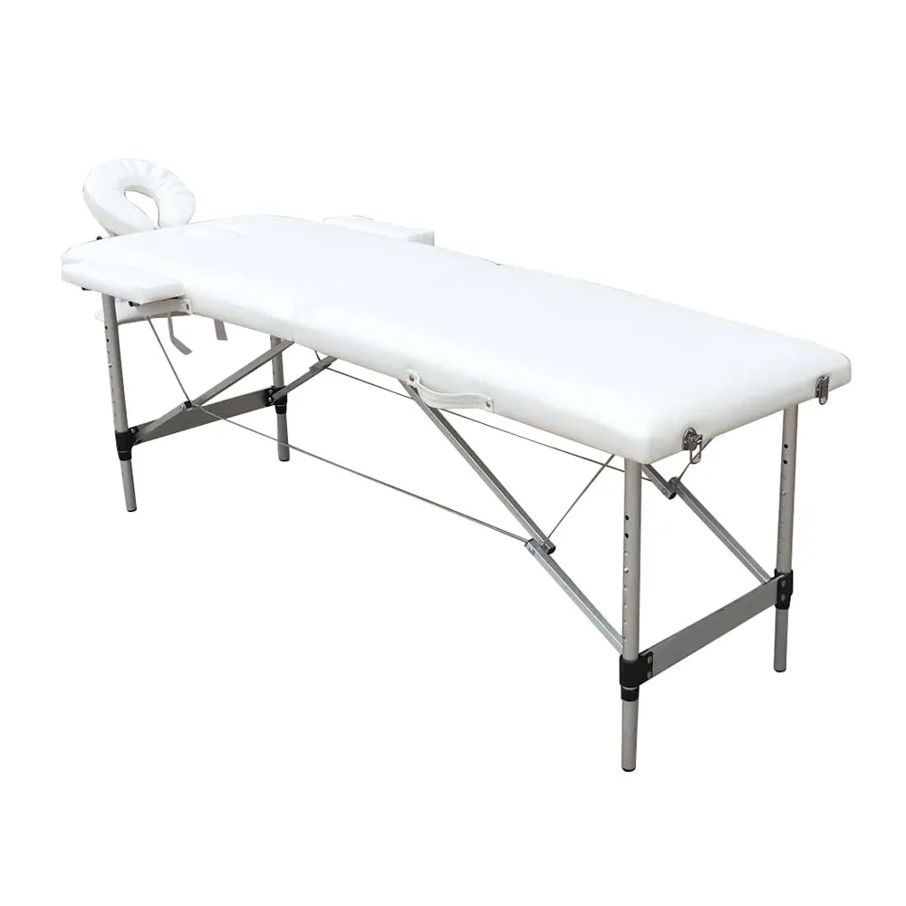 2 Sections Folding Portable SPA Bodybuilding Massage Table Beauty Bed Salon SPA Bed White Beauty Equipment Salon Furniture