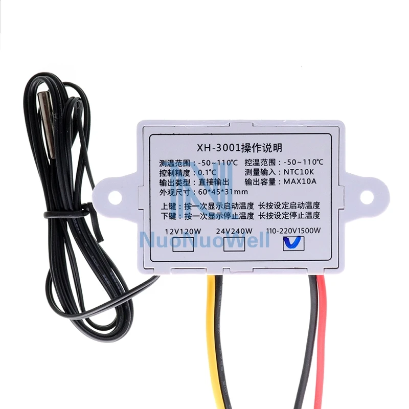 12V/24V/220V Micro Computer Digital Temperature Controller LED Display Greenhouse Heating Thermostat Incubator Aquarium Use