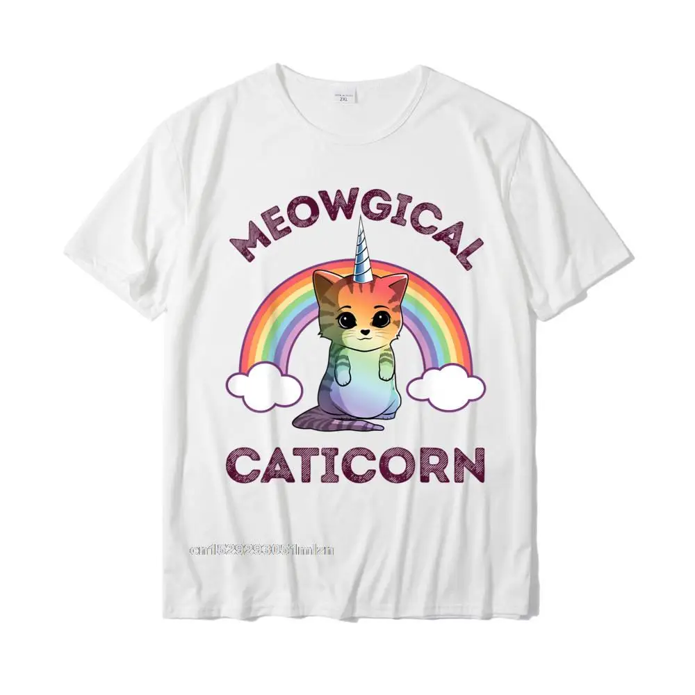 Meowgical Caticorn T Shirt Cat Unicorn Women Women Kittycorn Funny Casual T Shirt Cotton Men's Tops Tees Casual