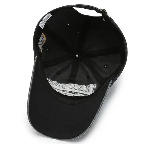 Imagen 2 del producto Gorra de béisbol de otoño para hombre y mujer, gorra de béisbol Retro con bordado de letras de rebote de Color sólido, gorra de béisbol vaquera de Hip Hop de algodón para exteriores