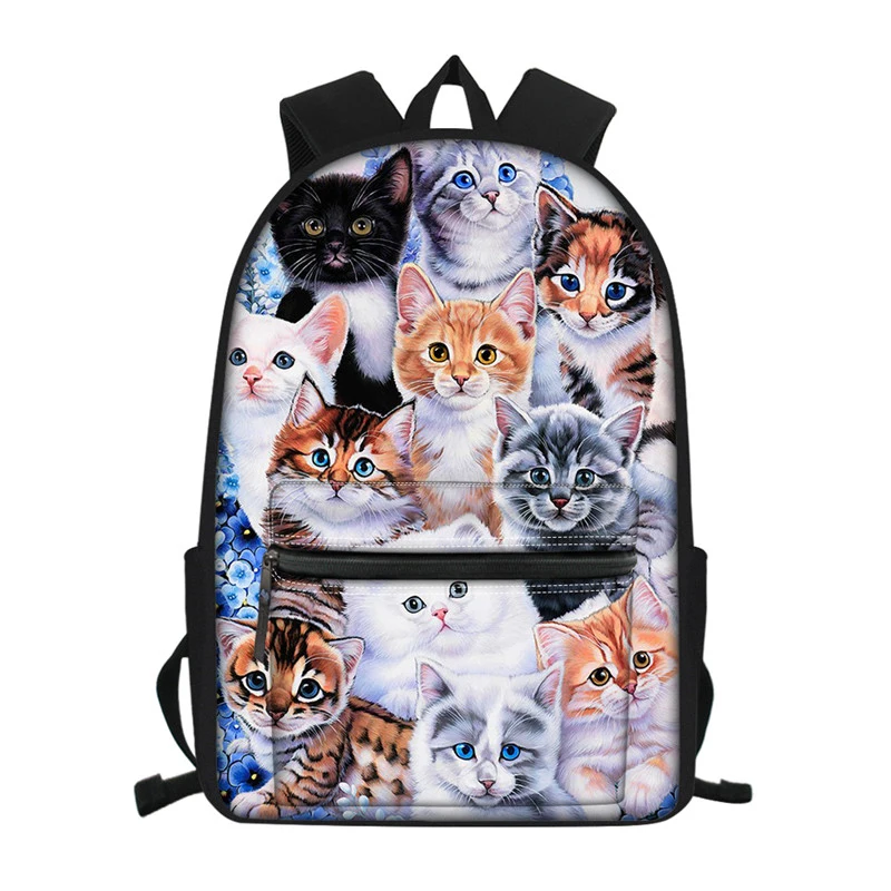 2025 Lovely Cat Print Backpack Women College Bag Large Capacity Backpack Female Shoulder Bag Satchel Mochila Feminina