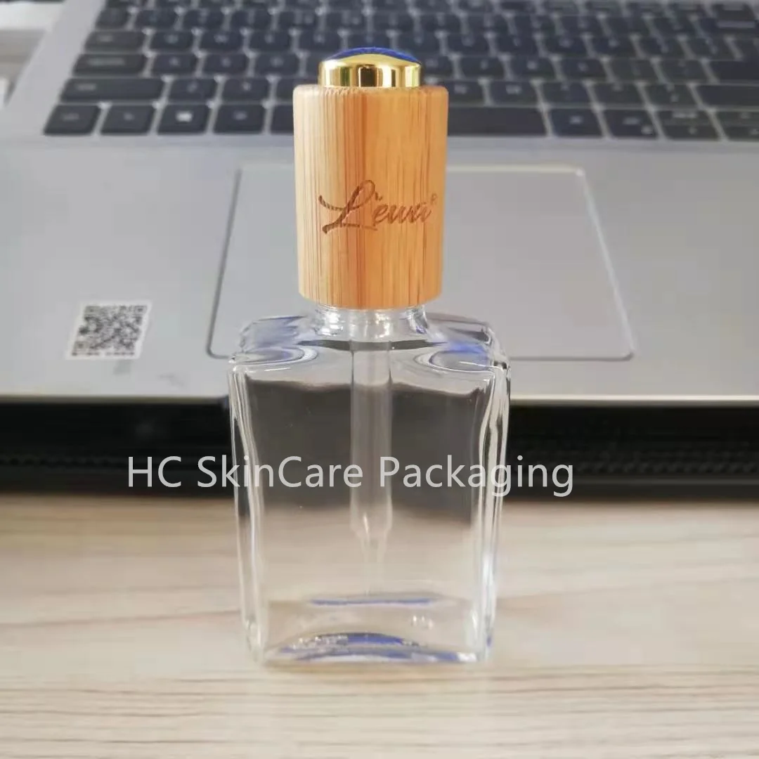 

200pcs 30ml Color Square Glass Container Dropper Bottle Empty Cosmetic Packaging Vials Essential Oil Bottles Perfume Bottles