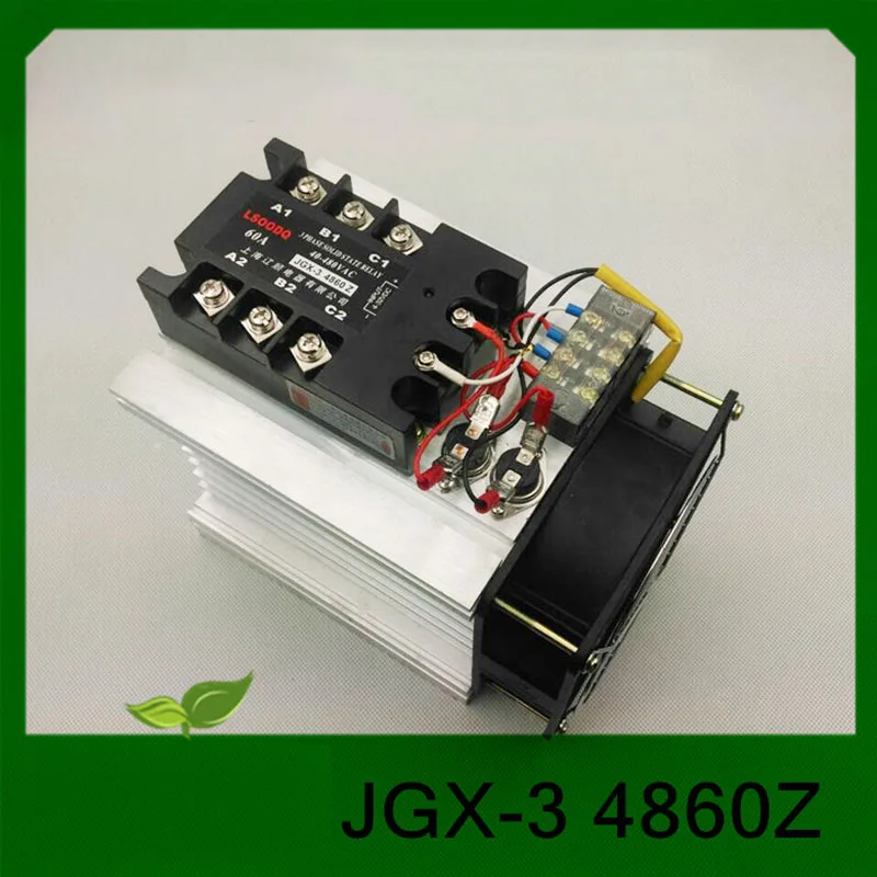 1Set New Three Phase Solid State Relay JGX-3 4860Z DC Heat Dissipation Device Normally Open Type High Quality