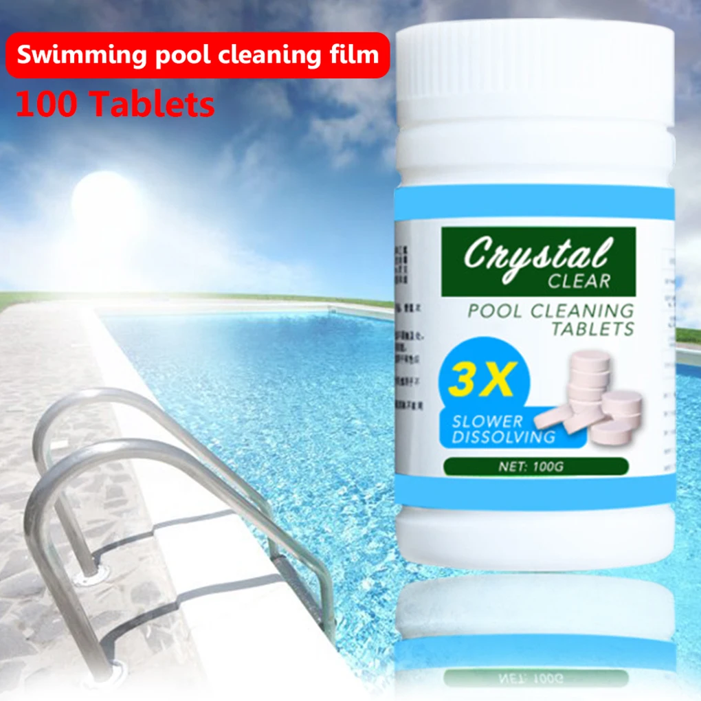 100pcs/bottle Water Effervescent Cleaner Concentrated Cleaner Tablets Home Swimming Pool Cleaning Tools