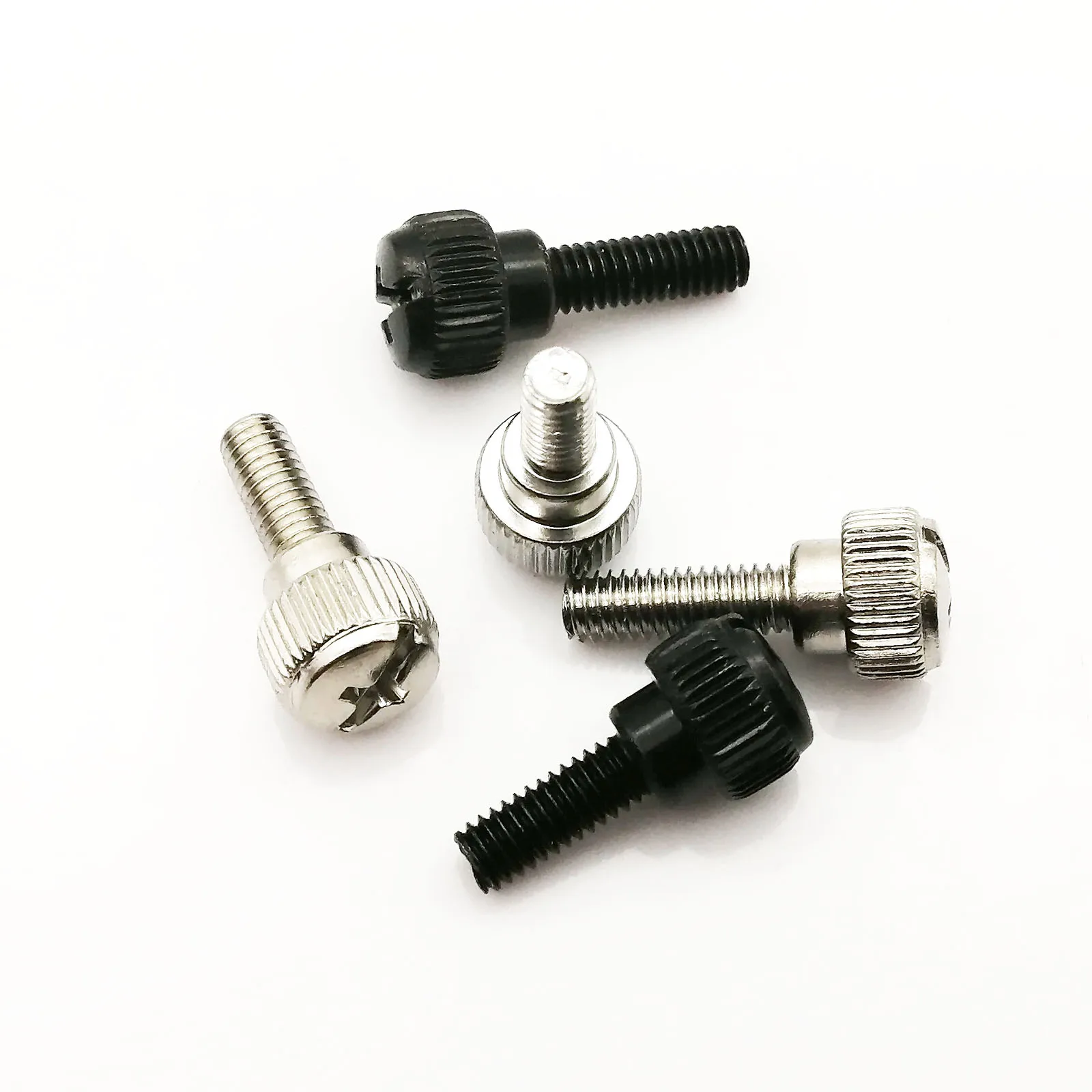 HZYUEGOU 5 Stück M3 M4 Stahl-Schlitz- und Kreuzschlitz-Handschrauben für PC-Gehäuse, Netzteil, PCI, DIY C – Detail 2